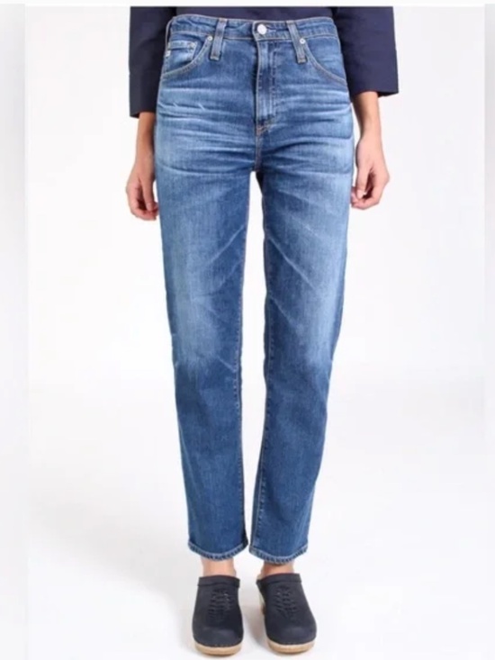 Ag Adriano Goldschmied Denim - AG The Phoebe Vintage High Wais Rise Tapered Leg Blue Medium Wash Jean 26R